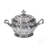 Three pieces of Bohemian pewter tableware, 18th century