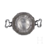 Three pieces of Bohemian pewter tableware, 18th century