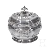 Three pieces of Bohemian pewter tableware, 18th century