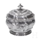 Three pieces of Bohemian pewter tableware, 18th century