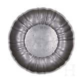 Three pieces of Bohemian pewter tableware, 18th century