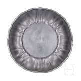 Three pieces of Bohemian pewter tableware, 18th century