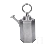 A Swiss flask and a spouted lavabo made of pewter, 18th century