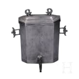 A Swiss flask and a spouted lavabo made of pewter, 18th century
