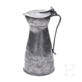 Two Wallis-Swiss pewter jugs, 2nd half of the 18th century