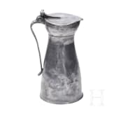 Two Wallis-Swiss pewter jugs, 2nd half of the 18th century
