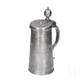 Two pewter tankards, Saxony, late 18th century