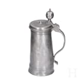 Two pewter tankards, Saxony, late 18th century