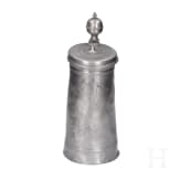 Two pewter tankards, Saxony, late 18th century