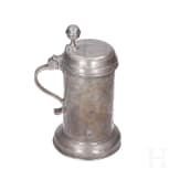 Two pewter tankards, Saxony, late 18th century