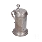 Two pewter tankards, Saxony, late 18th century