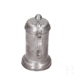 Two pewter tankards, Saxony, late 18th century