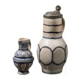 Two German stoneware jugs, Westerwald, 18th/19th century