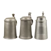 Three tin jugs, Lower Bavaria/Austria, 2nd half of the 18th/early 19th century