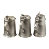 Three tin jugs, Lower Bavaria/Austria, 2nd half of the 18th/early 19th century