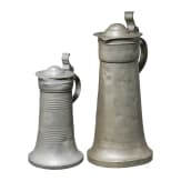 Two German tin jugs, Heilbronn, 18th/19th century
