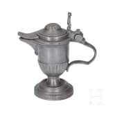 Four German pieces of sacred pewter, 18th/19th century