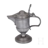 Four German pieces of sacred pewter, 18th/19th century