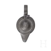 Four German pieces of sacred pewter, 18th/19th century