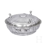A small German tureen and a salt box made of pewter, circa 1800