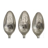 A matching set of six pewter spoons, Bohemia, ca. 1800