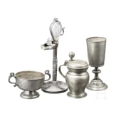 Four German tin objects, circa 1800