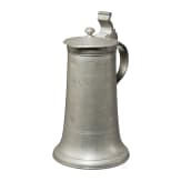 German tin jug and milk can, Ulm, circa 1800-1830