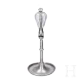 Two Saxon pewter oil lamps, circa 1840/50
