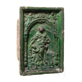 A rare green-glazed Renaissance tile, Nuremberg, 16th century