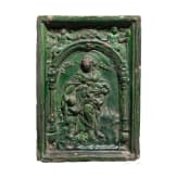 A rare green-glazed Renaissance tile, Nuremberg, 16th century