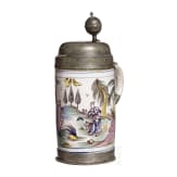 A Thuringian fayence tankard, dated 1769