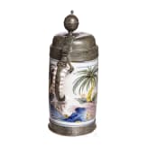 A Thuringian fayence tankard, dated 1769