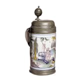 A Thuringian fayence tankard, dated 1769