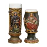 Two German historicism jugs, late 19th century