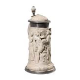 A tin mounted "Westerwald" jug, circa 1900