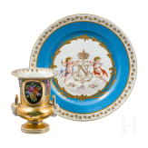 Kleine Vase und Sevres-Teller, 1. H&auml;lfte 19. JHdt.