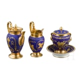 Three pieces of classicistic porcelain, Paris, 19th century