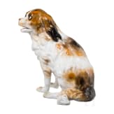 A porcelain sculpture of a Bolognese dog "Augustus Rex", Dresden, probably 19th century