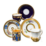 Three German porcelain cups, 19th century
