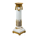 A fire gilded porzelain candlestick in neoclassical style, probably Mei&szlig;en, 19th century