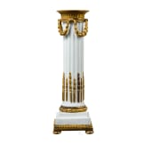 A fire gilded porzelain candlestick in neoclassical style, probably Mei&szlig;en, 19th century