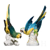 Two German parrot figures, 20th century