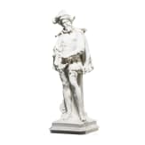 An elegant costume figure with a letter, Scheibe-Alsbach porcelain manufactory, 20th century
