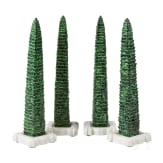 Four porcelain cypresses, Nymphenburg, 20th century
