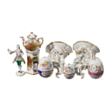 A large ensemble of hand-painted porcelain, 20th century