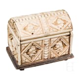 An Italian bone casket, 19th century