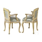A pair of remarkable Italian Rococo fauteuils for children, 18th century