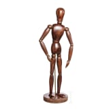 A large carved French wood mannequin, 20th century