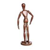 A large carved French wood mannequin, 20th century