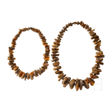 Two amber necklaces, Baltic, 20th century